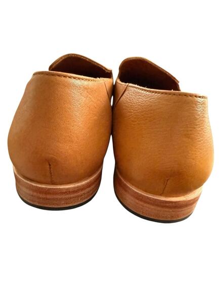 Size 10 PATINA Portland Leather Premium Pointed Flats Women's Brown Leather Shoe - Picture 6 of 11